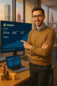 Google-certified PPC expert analyzing performance metrics for a campaign with a 3x return on ad spend (ROAS), managing Google Ads.